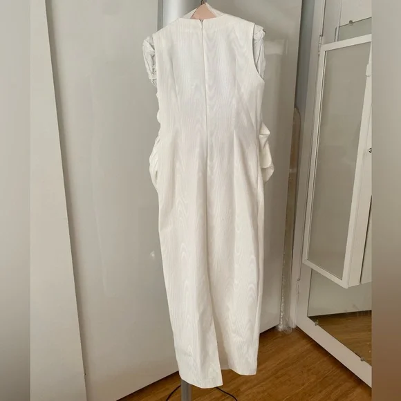 HUISHAN ZHANG Aphrodite Flower Appliqué Sleeveless Column Dress - Picture 4 of 6